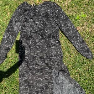 Urban Outfitters’s Satin Maxi Polka Dot Dress